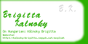 brigitta kalnoky business card